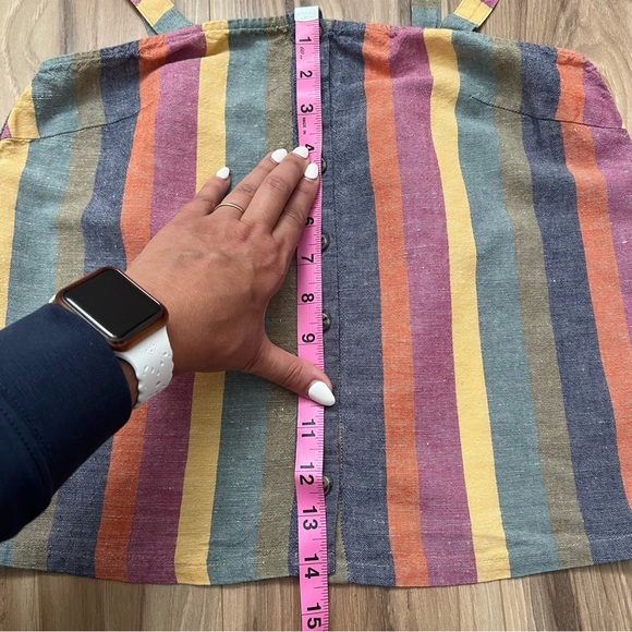 Rainbow Stripe Button-Front‎ Tank Top - Picture 7 of 10